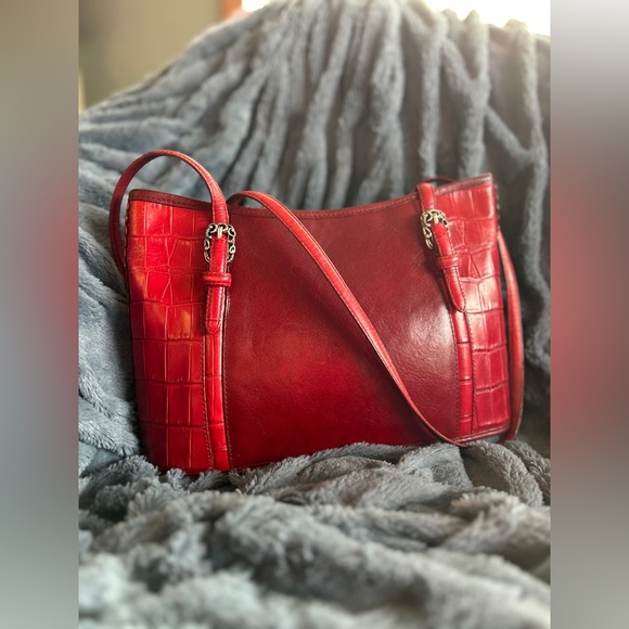 Brighton Handbags - Brighton vintage croc embossed shoulder bag